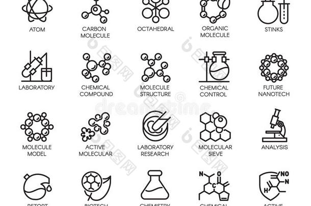 分子的化学,物理学和医学观念偶像