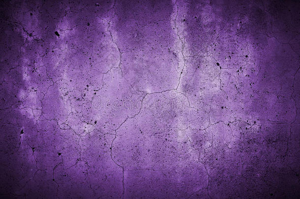 裂缝的具体的墙<strong>浅</strong>紫色