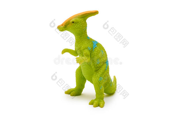 硅树脂或塑料制品恐龙玩具隔离的向白色的背景