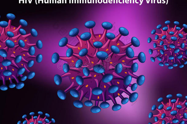 示意图展映人免疫缺陷病毒