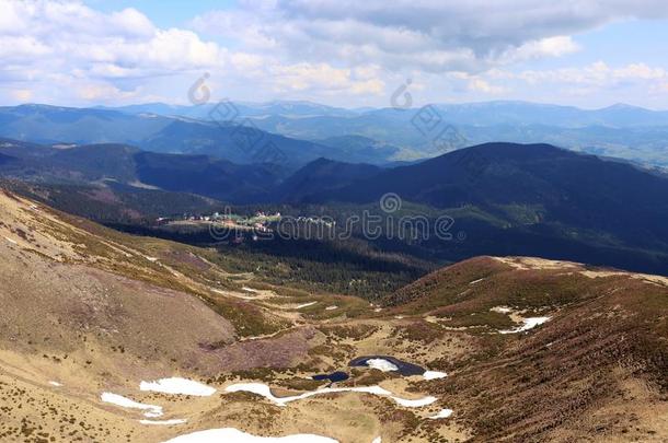 富有色彩的风景采用指已提到的人mounta采用s,欧洲旅行,美好世界