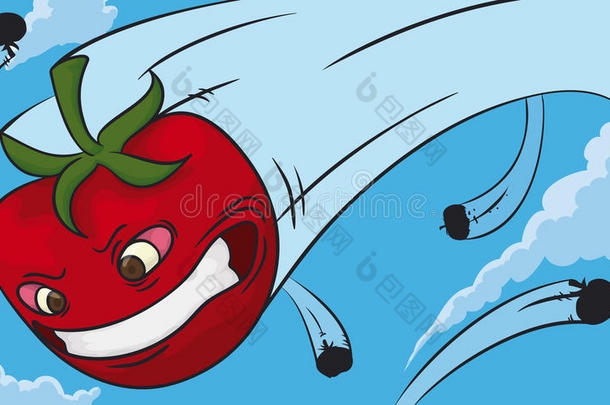 漫画番茄投在满的速度采用一番茄B在tle,矢量我