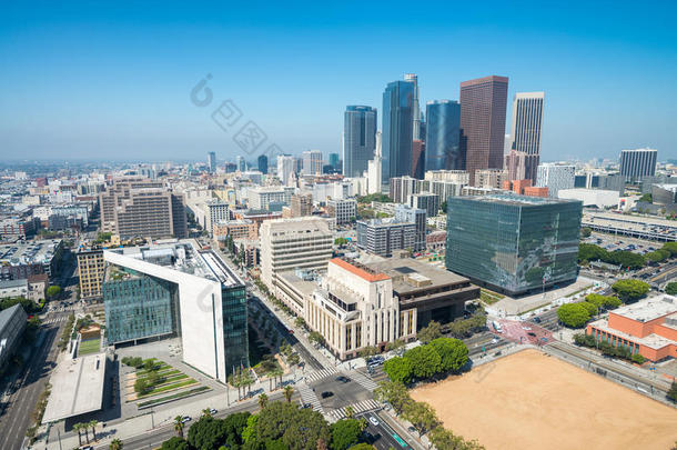 Los安杰利斯的简称安杰利斯,<strong>美国</strong>加州.空气的看法关于在商业区<strong>建筑物</strong>