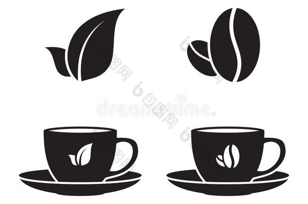 茶水和咖啡豆偶像