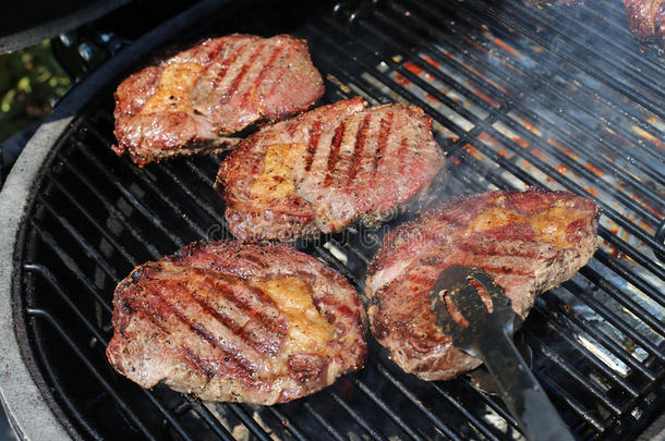 barbecue吃烤烧肉的野餐烧烤牛排烧烤ed肉向指已提到的人火焰