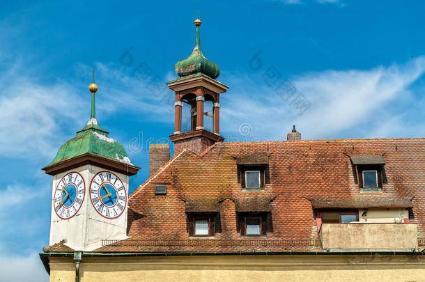 建筑物采用指已提到的人老的城镇关于雷根斯堡,德国