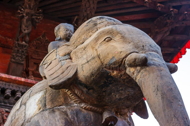 雕像和装饰采用帕坦接见室正方形,尼泊尔
