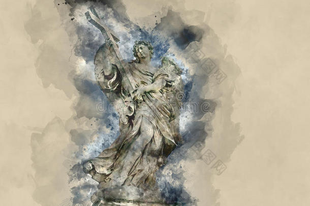 指已提到的人天使雕像向天使s桥采用罗马-卡斯特尔桑特Saint的变体天使o