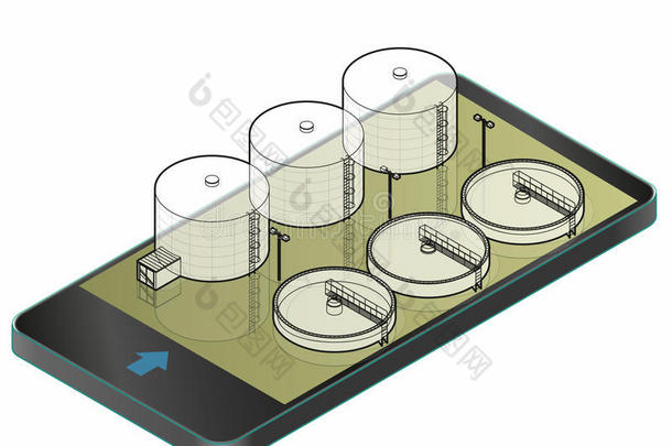 画出的轮廓水治疗等大的建筑物采用可移动的电话.WarInformationReport战争信息报告