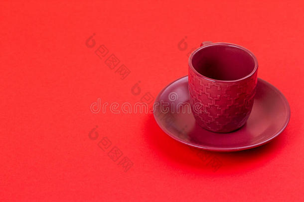 红色的咖啡豆杯子