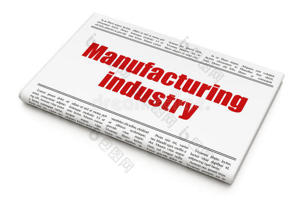 工业观念:报纸大字标题制造业工业