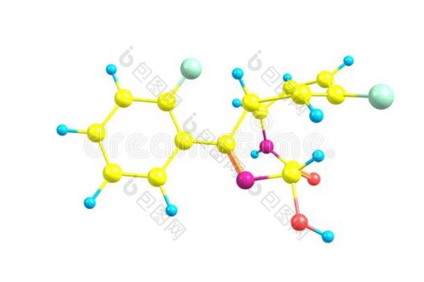 劳拉西泮酸味的分子的结构隔离的向白色的