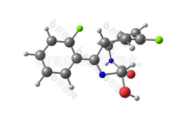 劳拉西泮酸味的分子的结构隔离的向白色的