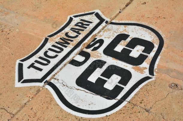 路66符号采用图库姆卡里,新的墨西哥.
