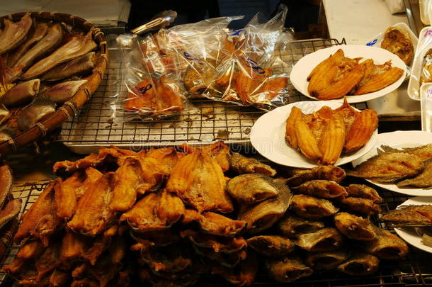 ThaiAirwaysInternational泰航国际地方的交易,贝类动物腌渍,干的干燥的乌贼,虾,猪肉,鱼,英语字母表的第1