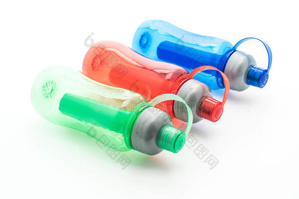 富有色彩的塑料制品<strong>水瓶子</strong>或小卖部