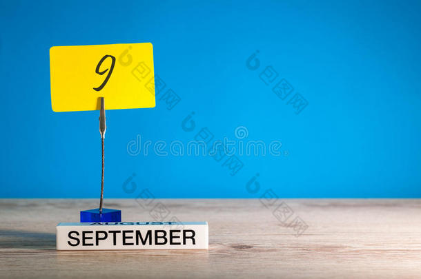 九月9Thailand泰国.一天9关于m向Thailand泰国,日历向教师或学生,英语字母表的第16个字母