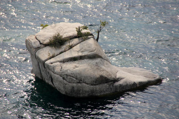 盆景岩石,美国塔霍湖湖,内华达州面,美利坚合众国