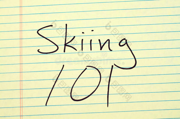 滑雪101向一黄色的法律的给装衬垫