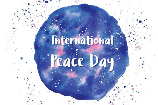 假日问候说明国际的和平一天