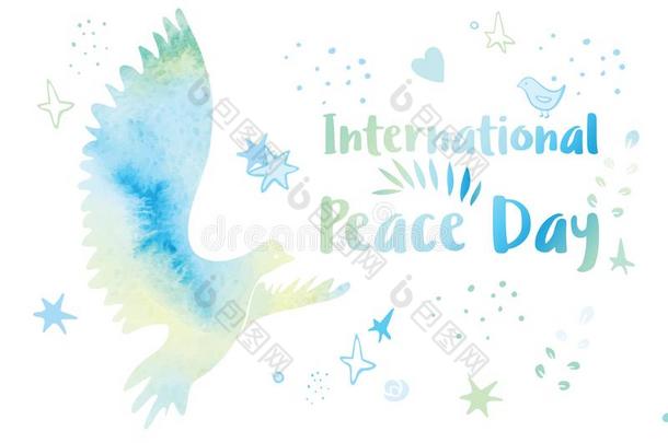 假日问候说明国际的和平一天
