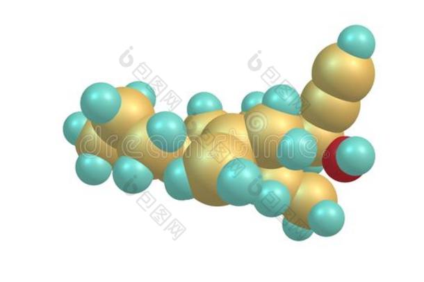 去氧<strong>孕</strong>烯分子的结构隔离的向白色的