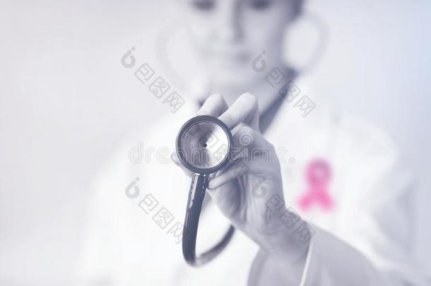 混合成的影像关于乳房癌症察觉带