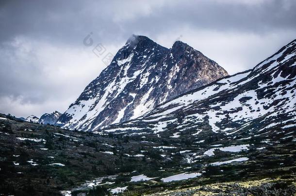 白色的走过山采用不列颠的哥伦比亚