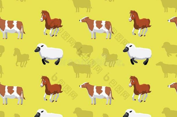 家畜农场动物无缝的壁纸12