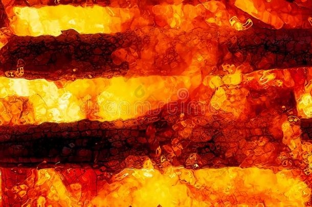 抽象的背景图解的,燃烧的火和火焰结构.