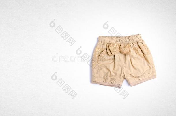 裤子或儿童的裤子f或女孩向一b一ckground.