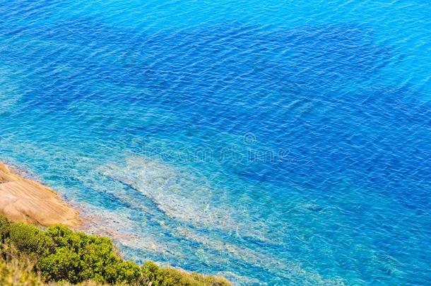 夏海海岸哈尔基迪基,希腊.