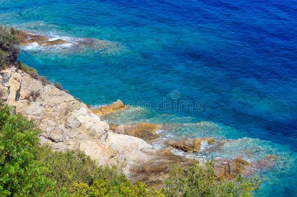 夏海海岸锡索尼亚,希腊.