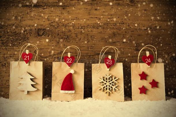 购物袋和<strong>圣诞节</strong>装饰,一款应用程序滤波器,雪夫