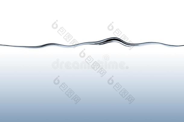 蓝色流动的水波浪和深的水梯度