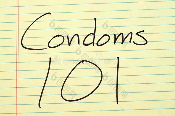 避孕套101向一黄色的法律的给装衬垫