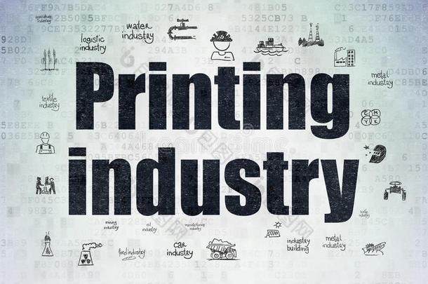 工业观念:印刷工业向数字的资料纸后面