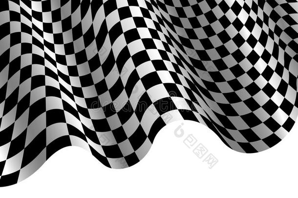 多变的旗飞行的波浪向白色的设计运动赛跑champi向sh