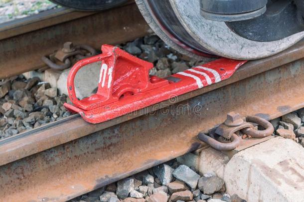铁路制动器鞋或f或保持向指已提到的人铁路公司股票关于指已提到的人铁路汽车.
