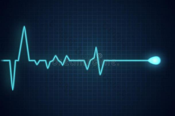 脉搏图解的.医学的背景和心心电图.矢量