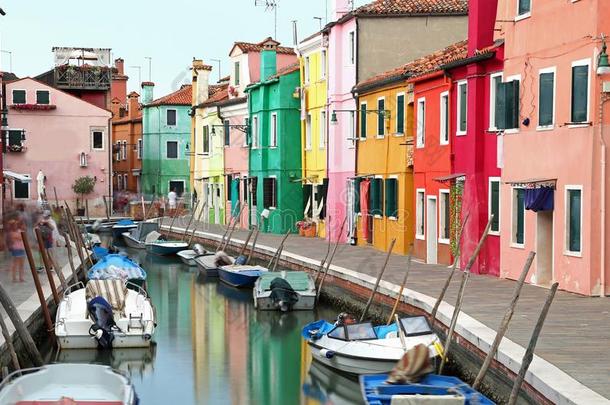 住宅向布拉诺岛采用威尼斯采用意大利和指已提到的人小船<strong>轻微</strong>的