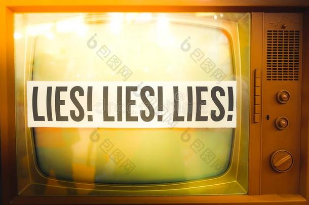 谎言关于电视sion电视机宣传主流媒体故意的假情报老的电视