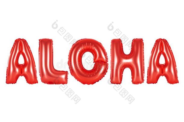 美国夏威夷州,int.夏威夷人问候语,红色的颜色