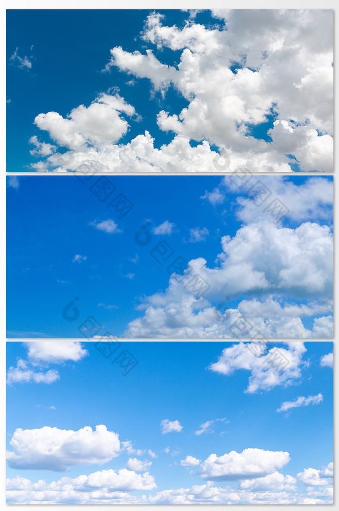 晴朗天空白云摄影图