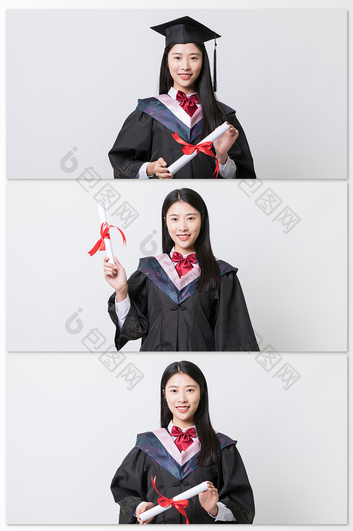 毕业生穿着学士服背景素材图片图片