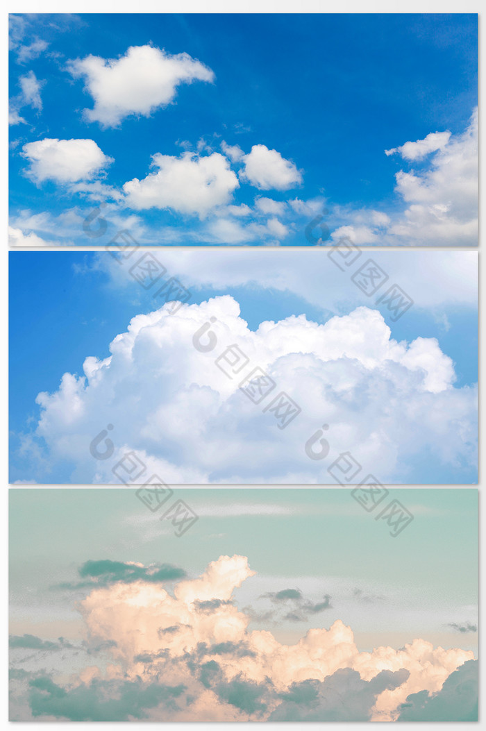 蓝天白云天空背景摄影图图片图片