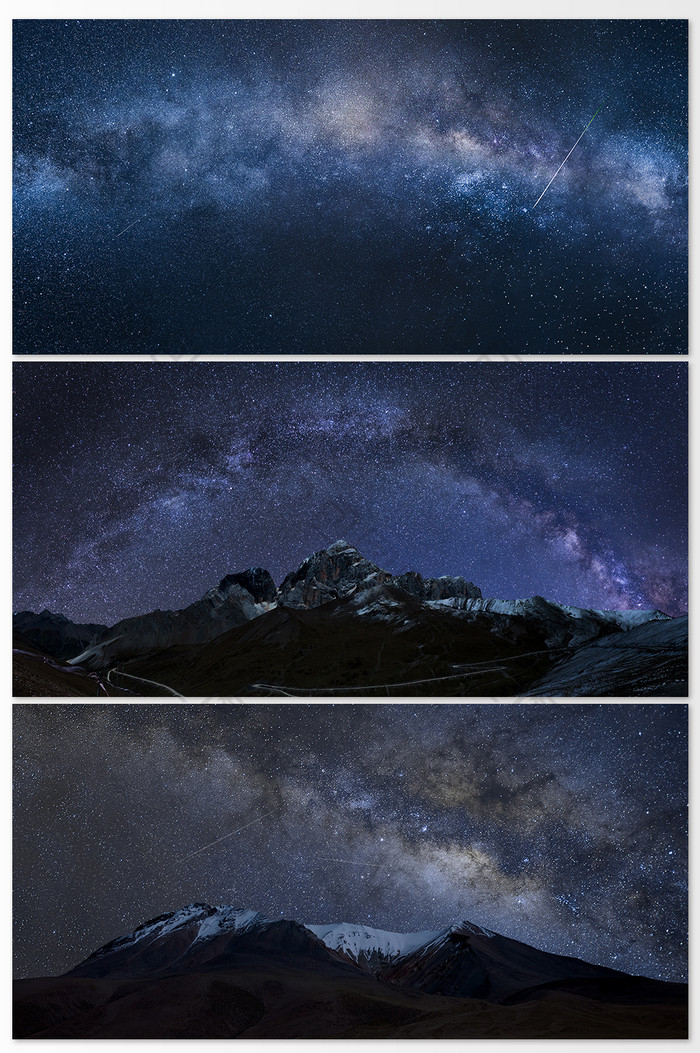 满天繁星的夜空摄影图