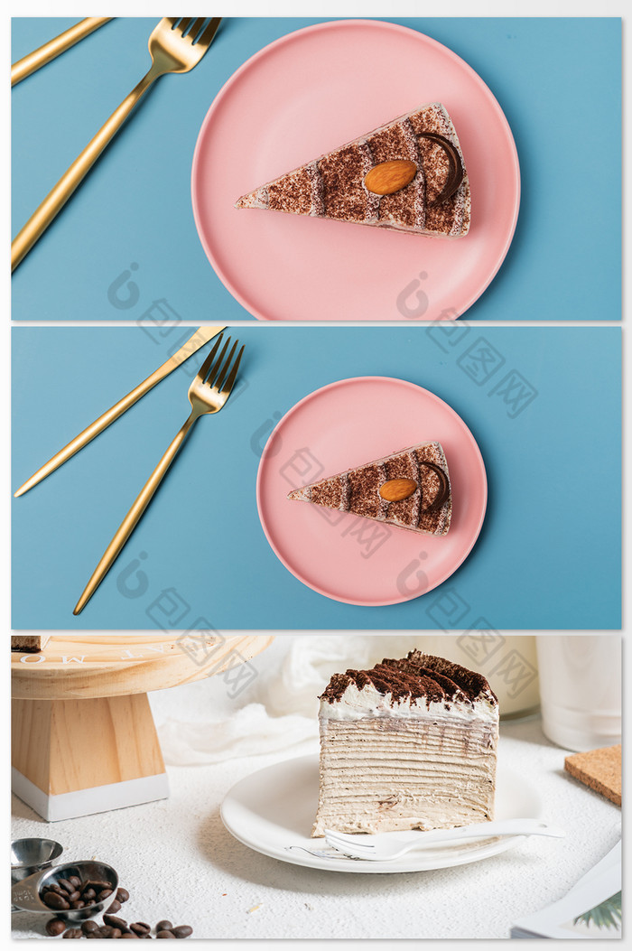 文艺清新一桌子桌子蛋糕摄影图图片图片
