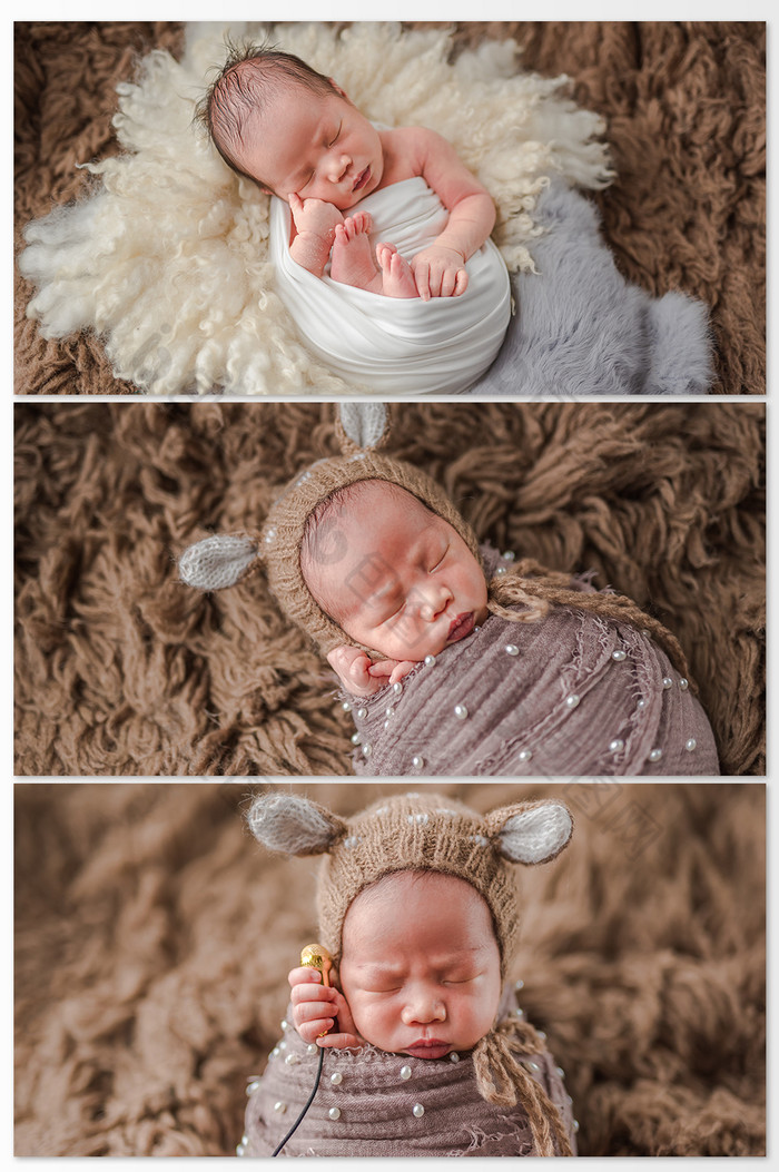 暖色温馨熟睡婴儿摄影图图片图片