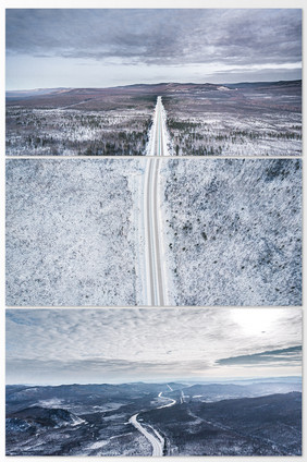 冰天雪地冬天自然风景雪村冰川摄影图